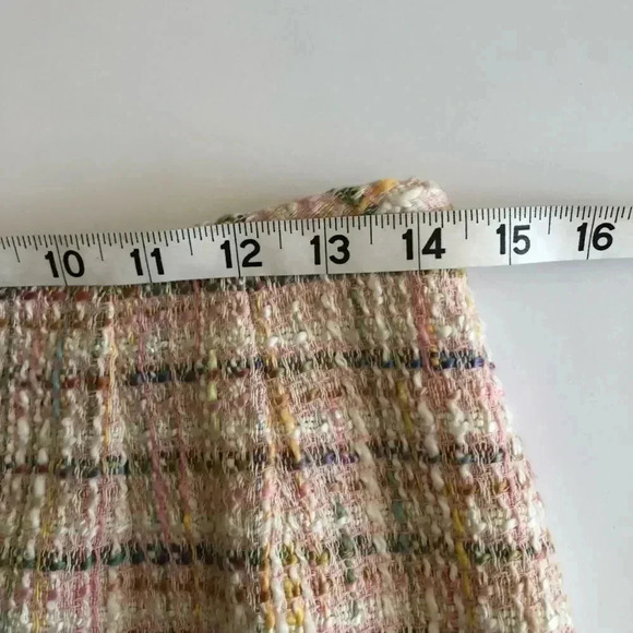 Kasper Petite pink/ivory tweed pencil zipper back skirt size 6 petite - Picture 7 of 11